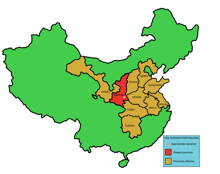 earthquake that devastated central China in 1557
