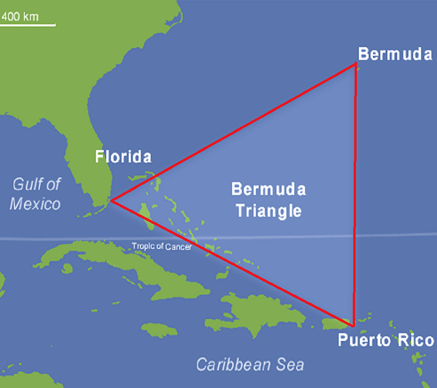 Map of Bermuda Triangle