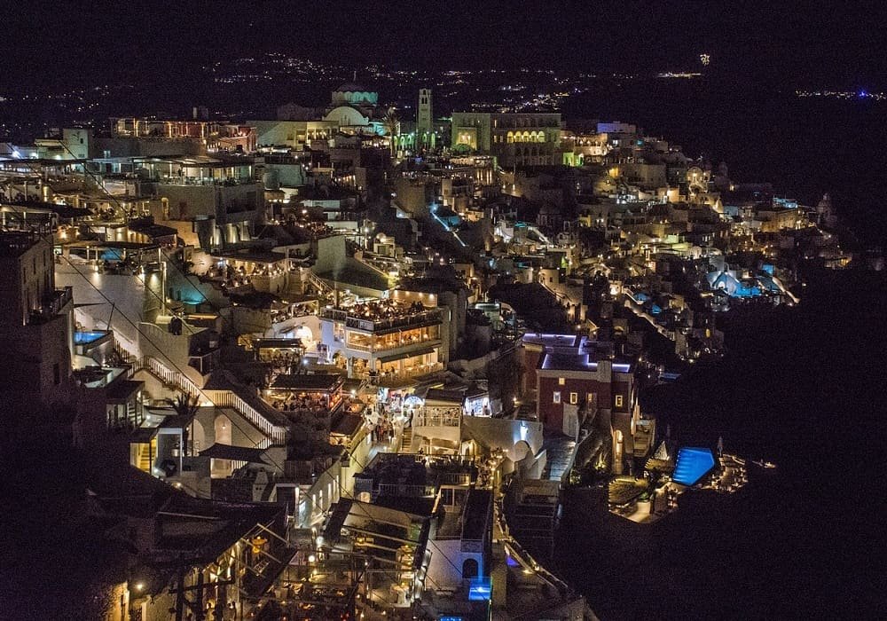 Nightlife in Santorini, Greece