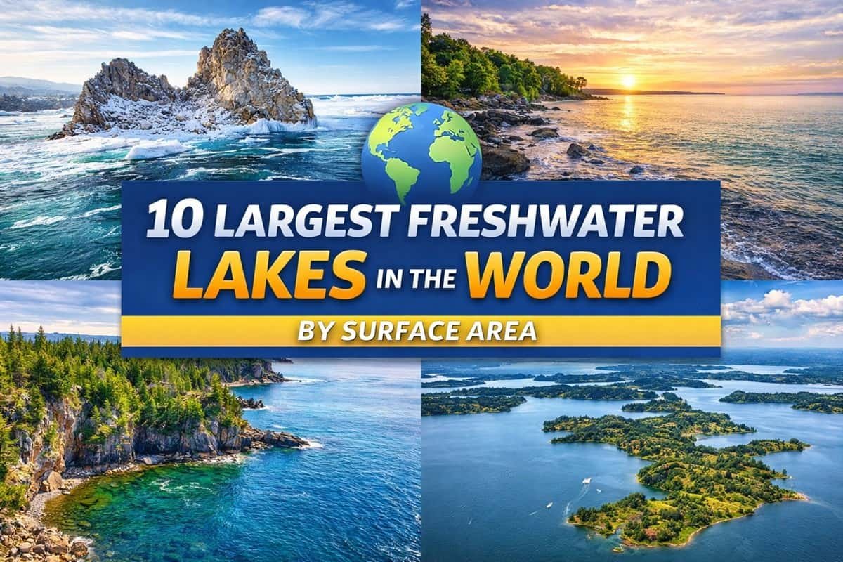 Top 10 Largest Freshwater Lakes in the World by Surface Area