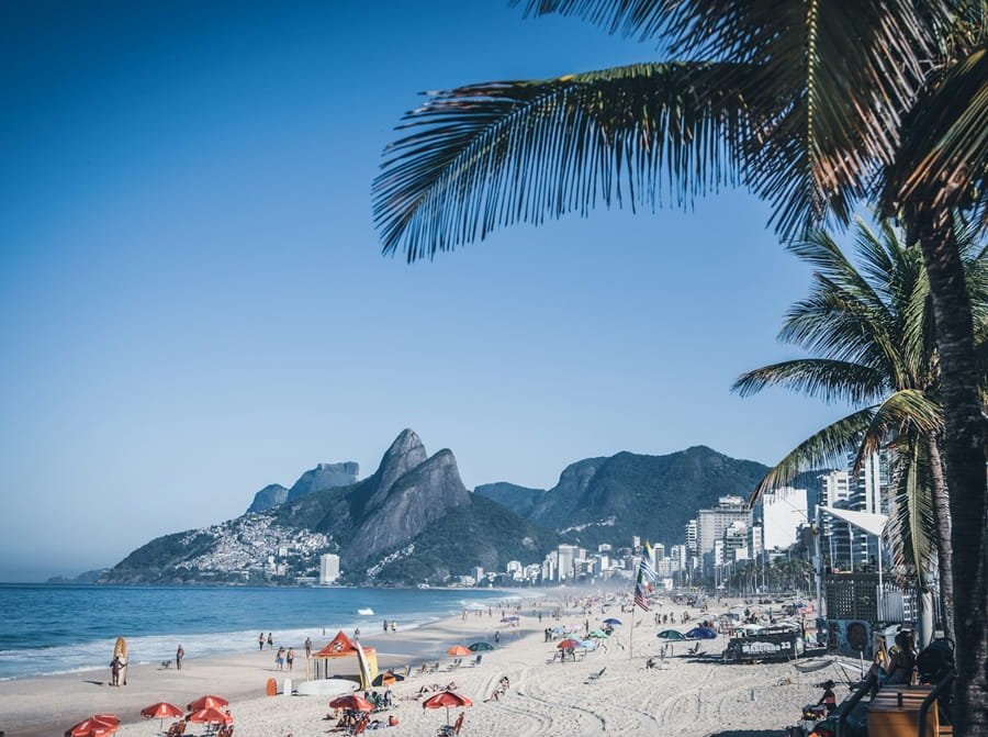 Copacabana Beach is Famous Beach in Rio de Janeiro, Brazil