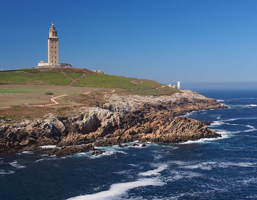 The tower of Hercules Lighthouse in Spain
