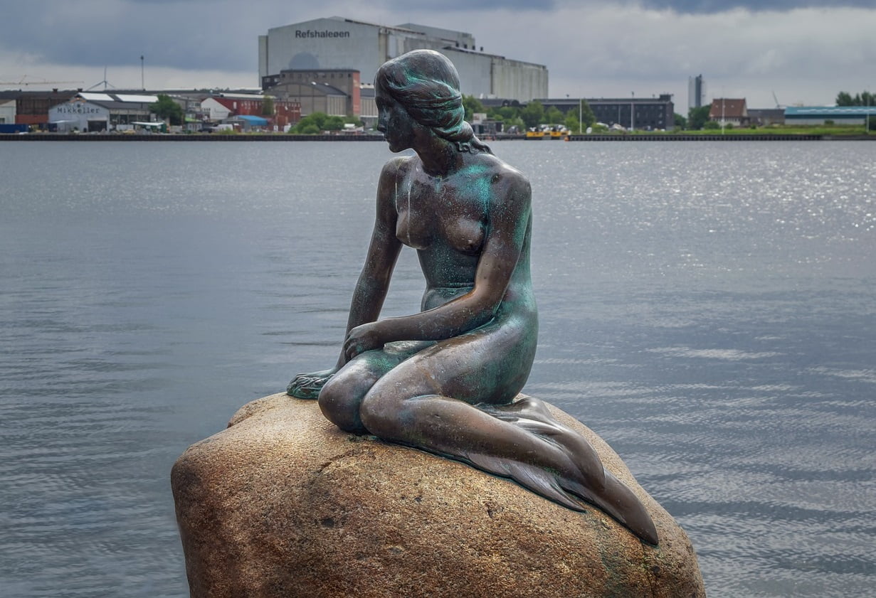 The Little Mermaid in Copenhagen, Denmark