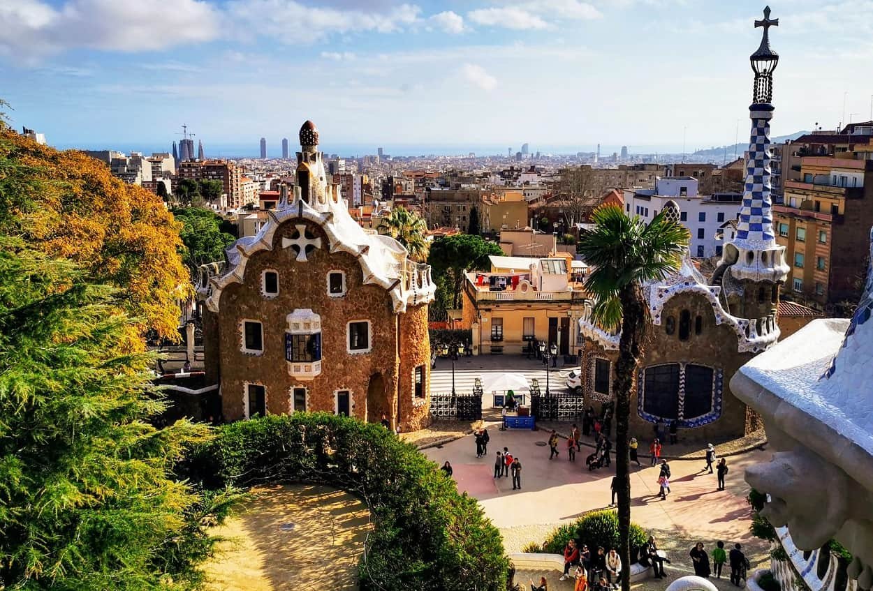 Beautiful View of Park Guell, Barcelona
