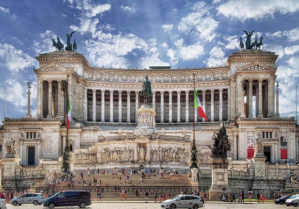 The Altare della Patria in Rome, Italy