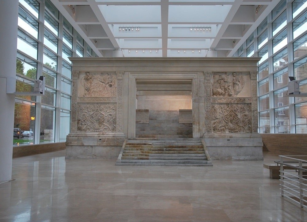 The Ara Pacis in Rome, Italy