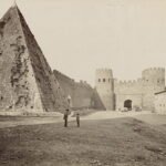 The Pyramid of Cestius in Rome, Italy