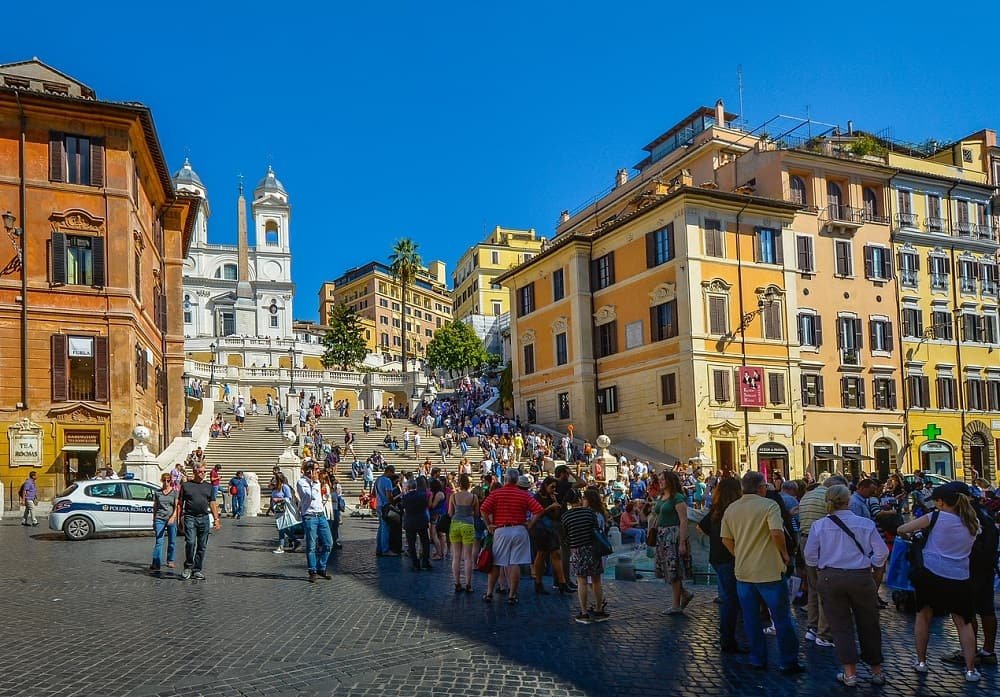 The Spanish Steps famous landmark in Rome, Italy 