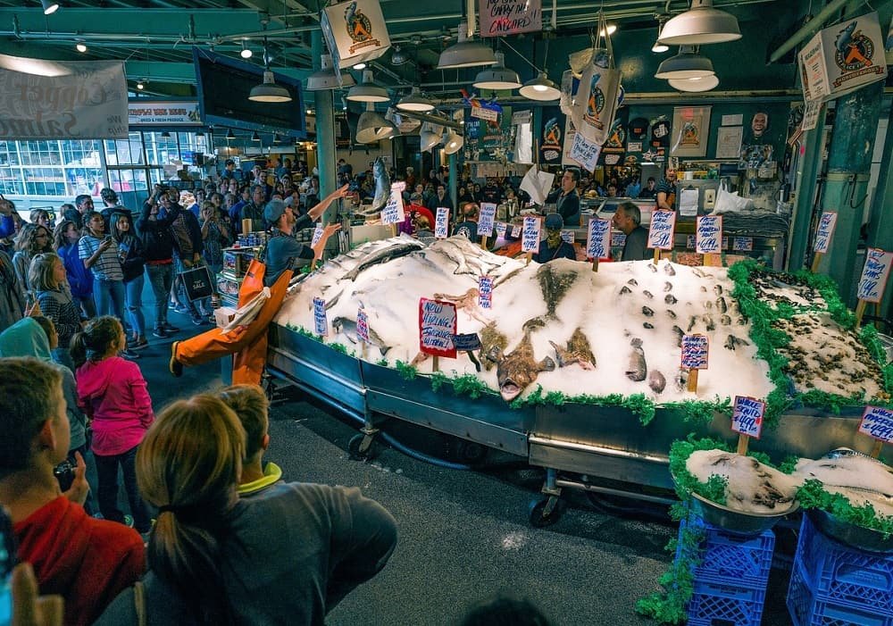 pike place fish market in seattle washington