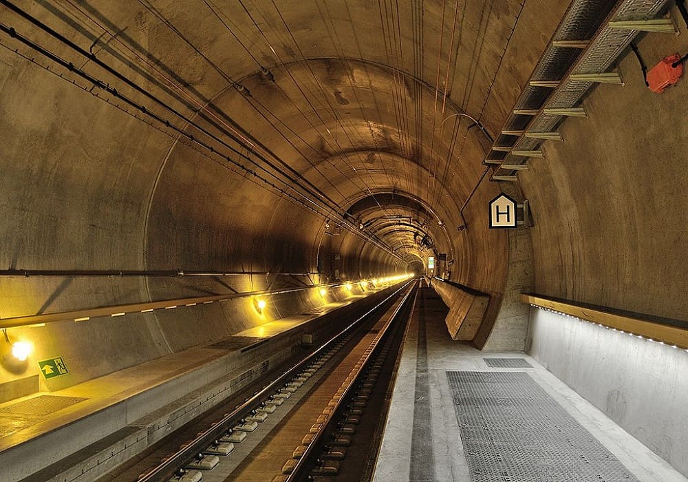 The Gotthard Base Tunnel in Switzerland