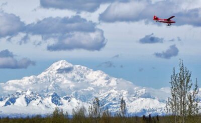 view of denali mountain from talkeetna, Alaska