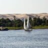 Sailboat in River Nile, Egypt