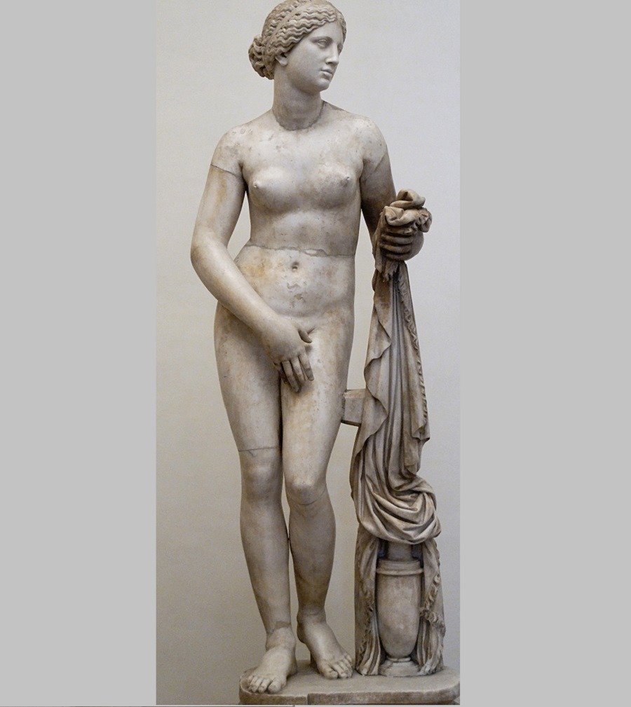 The Aphrodite of Knidos, sculpted by Praxiteles