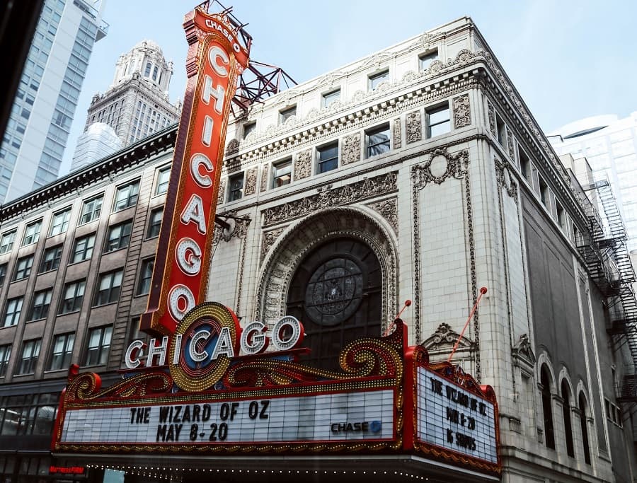 Beautiful Building of Chicago Theater