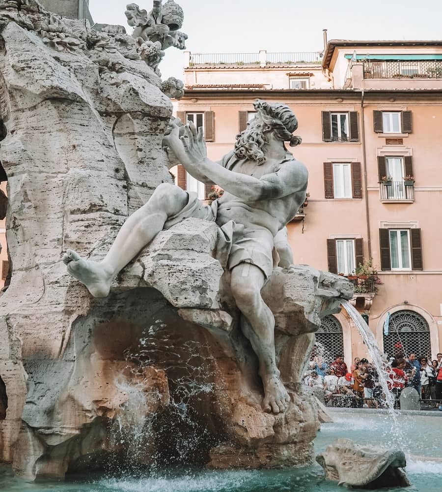 Fontana dei Quattro Fiumi (Fountain of the Four Rivers) in Rome