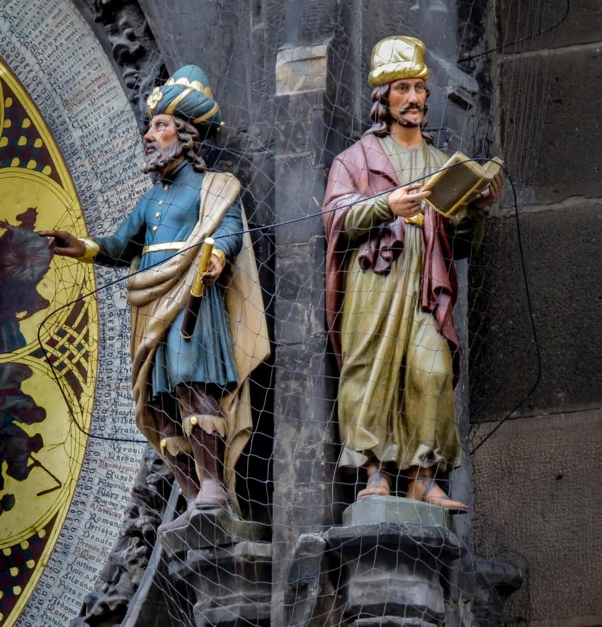 Prague Astronomical Clock Apostles Statues