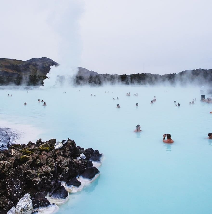 Hot Spring in Blue lagoon, Iceland