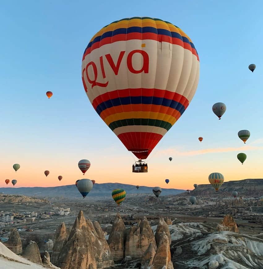 Hot air balloons in Cappadocia, Turkey