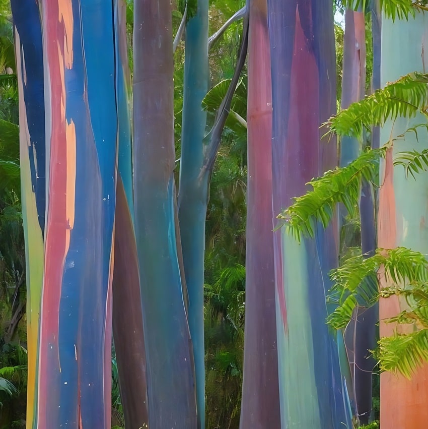 Rainbow Eucalyptus Trees, Papua New Guinea