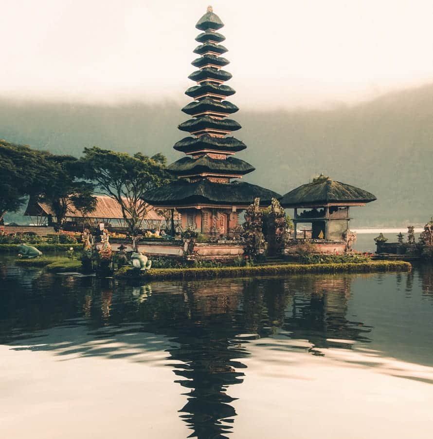 Ulun Danu Beratan Temple in Bali, Indonesia