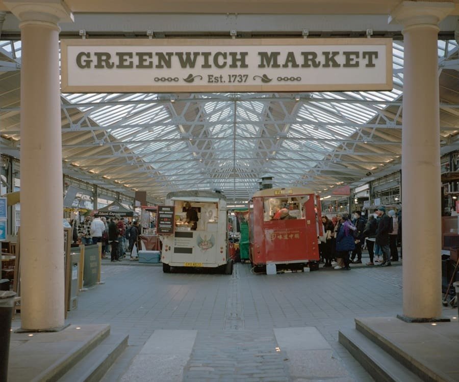 One of the most famous markets in London, Greenwich Market 
