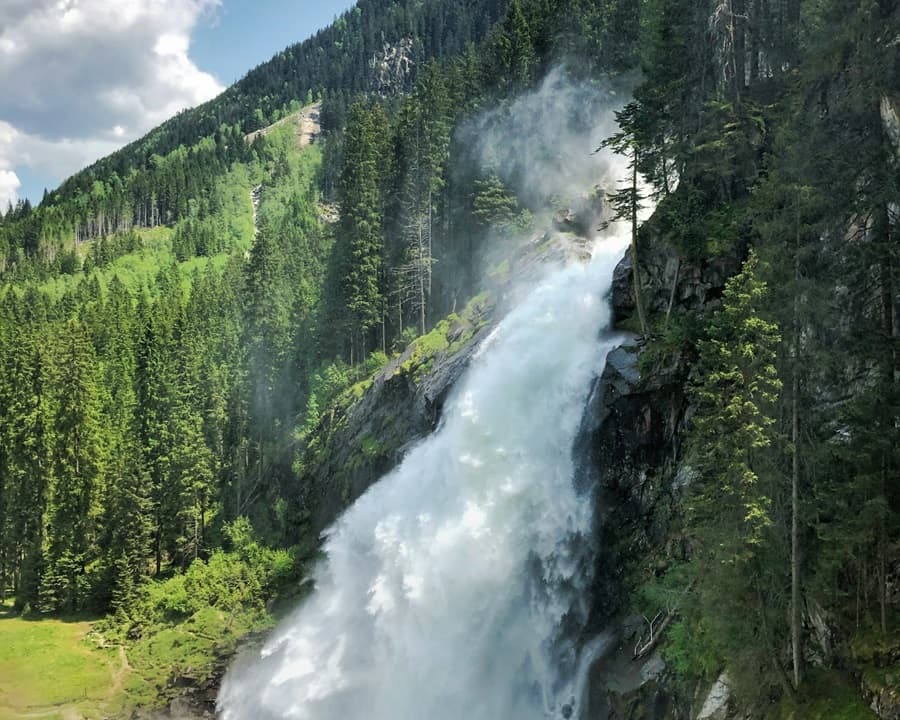 Beautiful View of Krimml Falls Austria