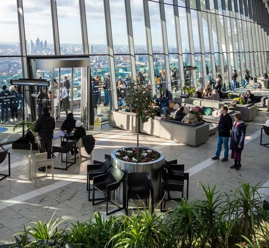 people in Sky Garden London