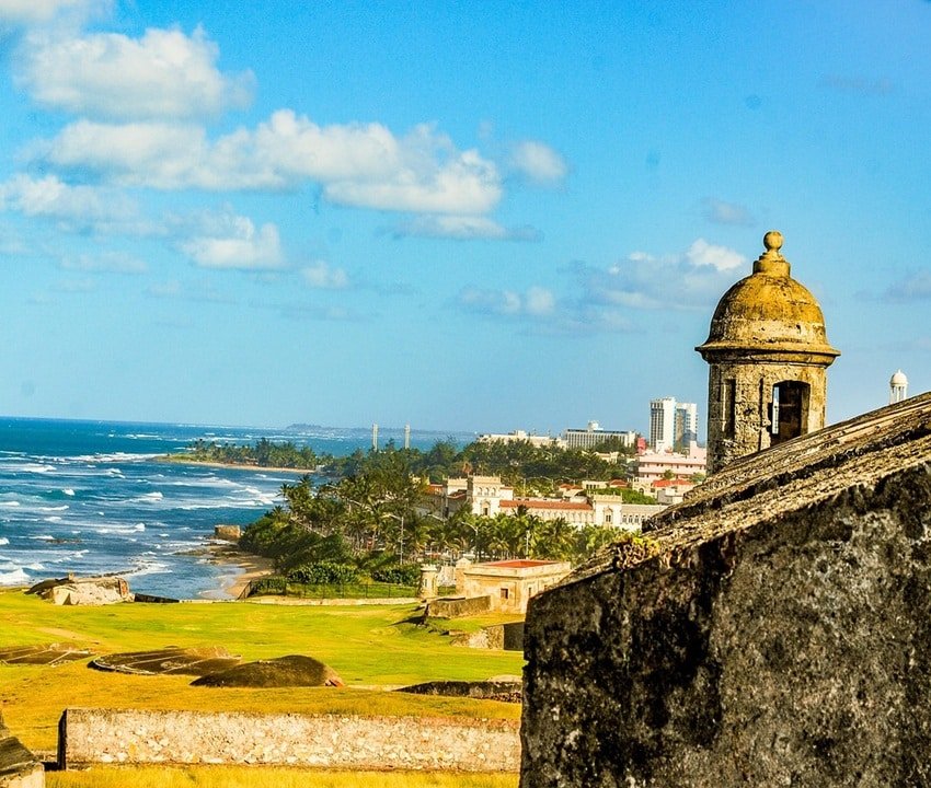 View of Castle in Puerto Rico, Caribbean