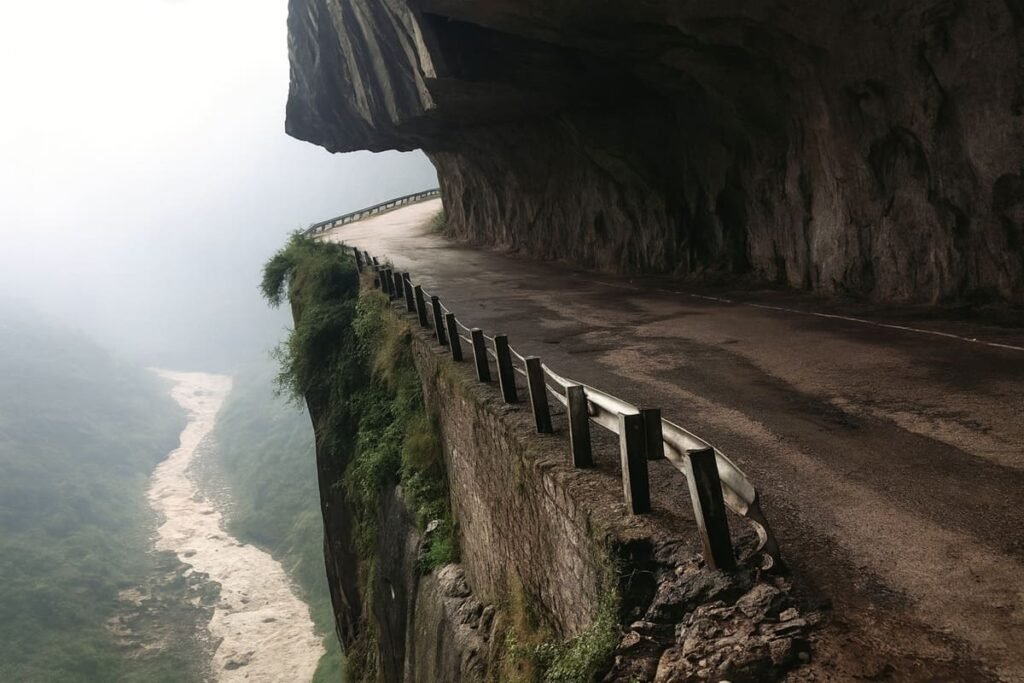 One of the most dangeours roads in the world, Kinnaur, Himachal Pradesh, India