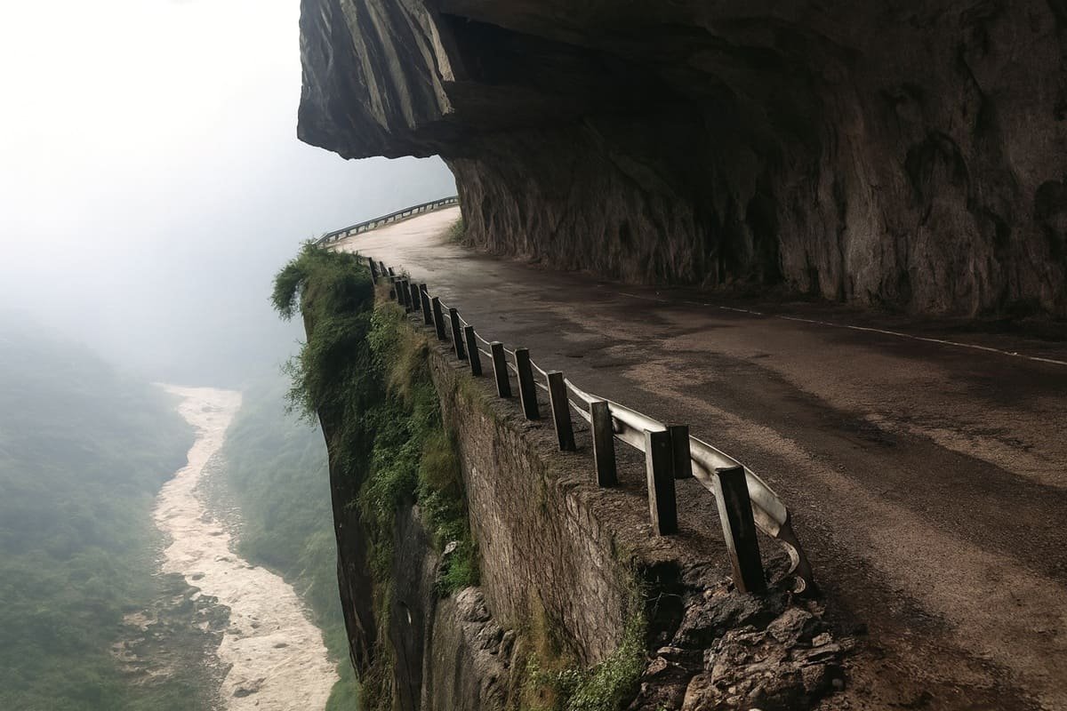One of the most dangeours roads in the world, Kinnaur, Himachal Pradesh, India