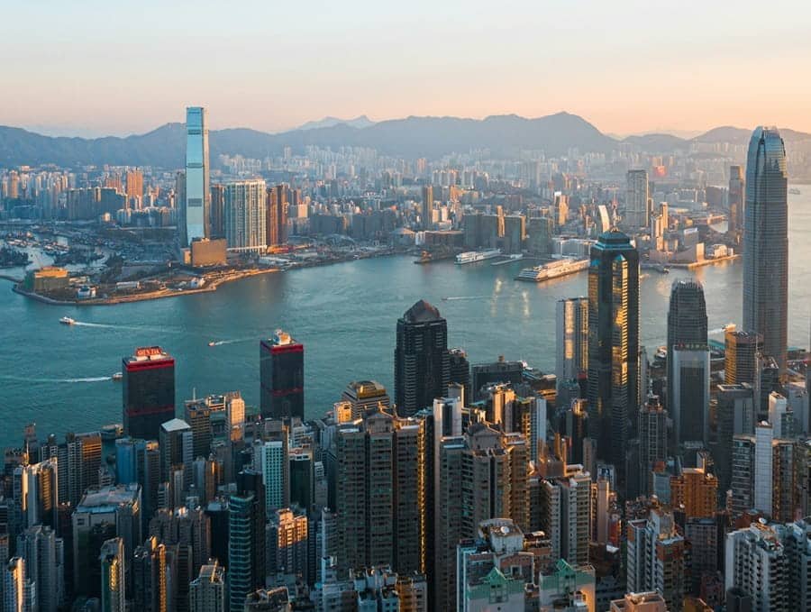 Hong Kong skyline with Victoria Harbour view