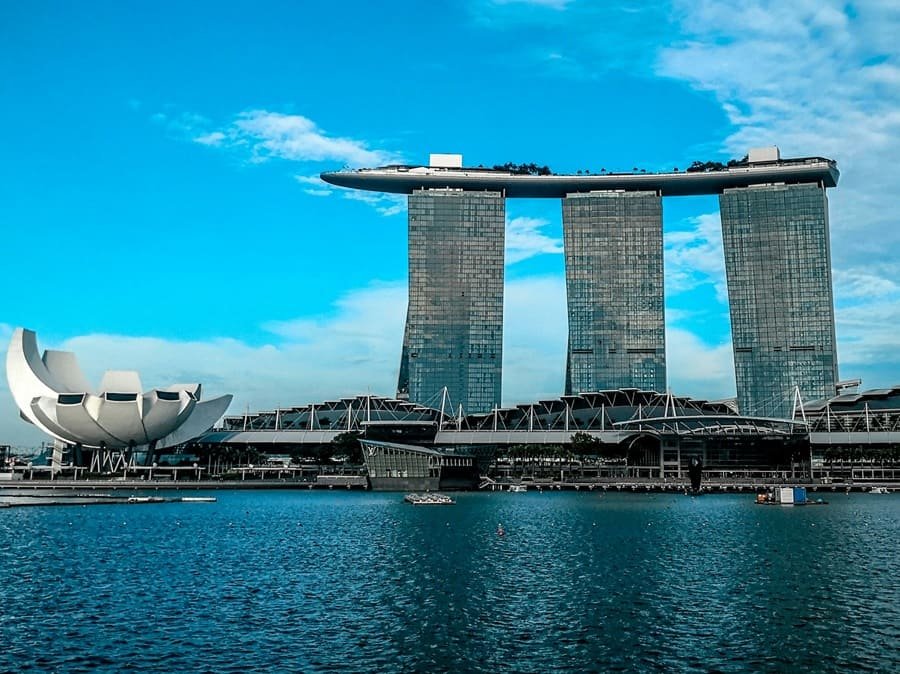 Marina Bay Sands and waterfront in Singapore