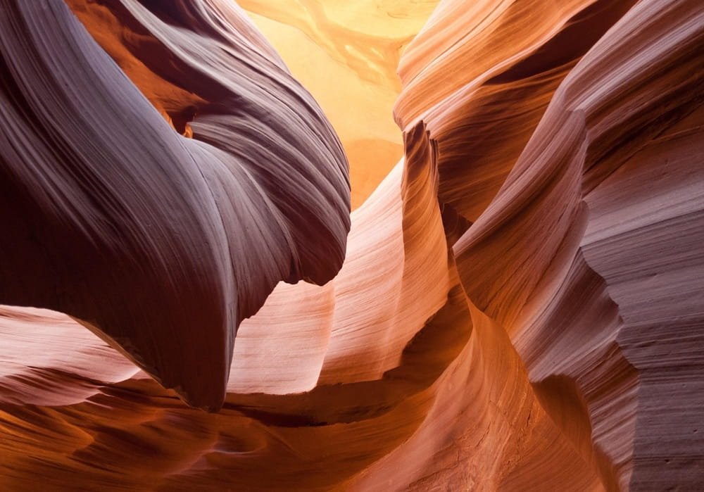 Curved Walls in Antelope Canyon, Arizona, United States