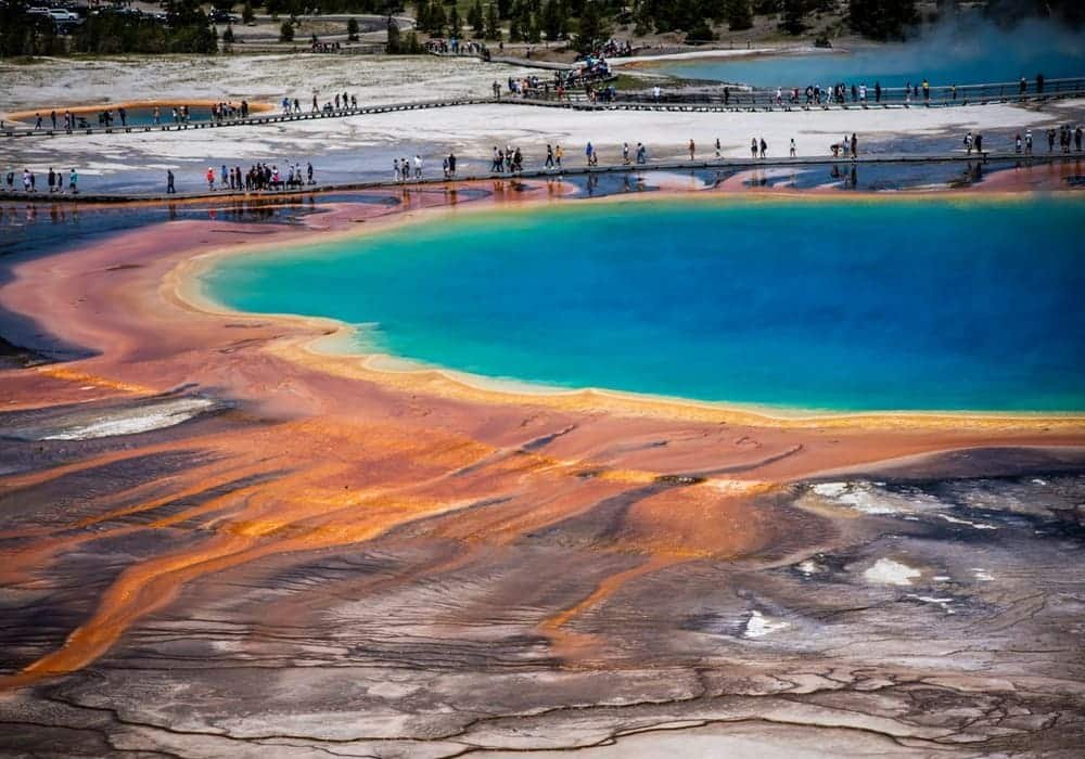 Grand Prismatic Spring in Wyoming, United States