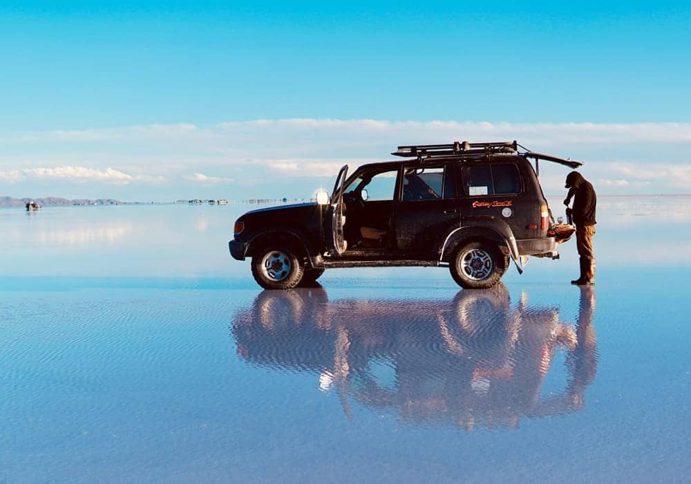 Salar de Uyuni is the largest salt flat in the world