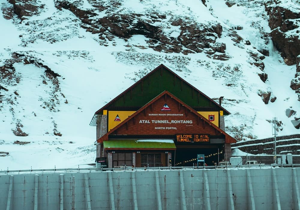 The Atal Tunnel in Rohtang Pass, Himachal Pradesh, India